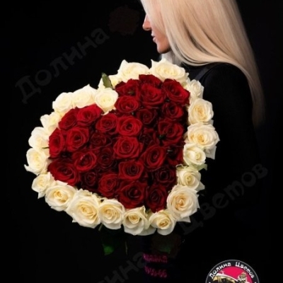 Букеты в виде сердца