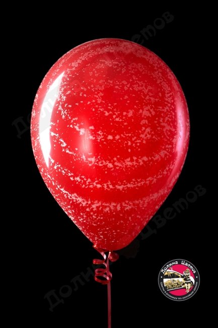 Шар морозное граффити красный.
