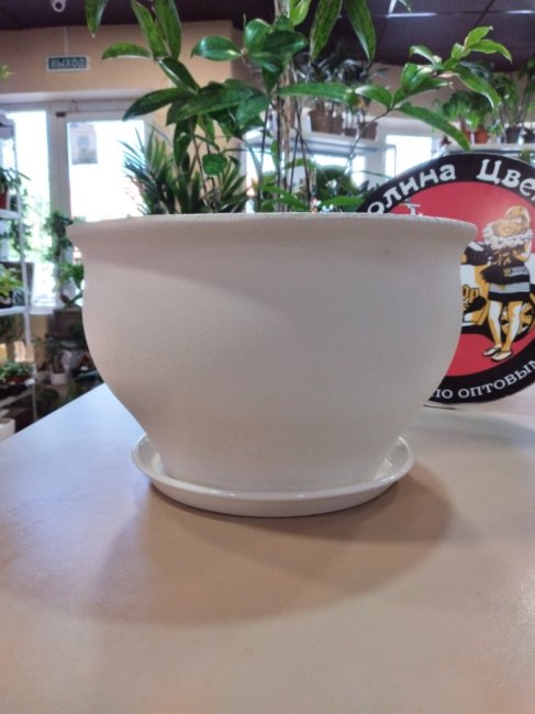 Вазоны. Вазон цвет. “Тюльпан” 10л, белый