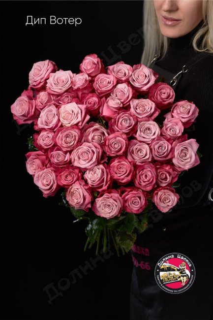 Букет из Розы Дип Вотер  (высота  60см)
