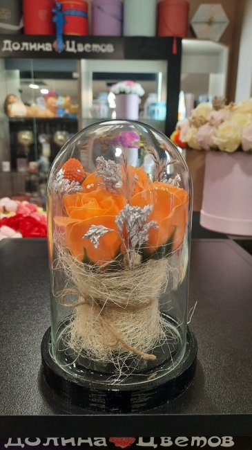 Колба с мыльной розой (18 см)