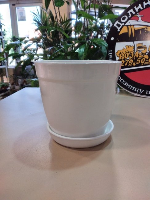 Вазоны. Вазон цвет. Глория 1л белый