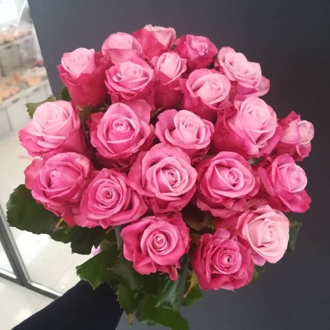 Роза Дип Вотер. Букет из 21 розы. Высота 50 см