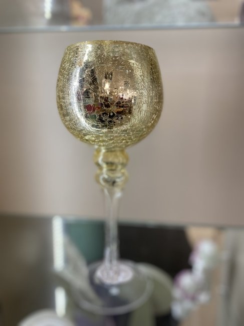 Подсвечники. Подсвечник «Bellever» Floox 13Х13х30 золотой стекло