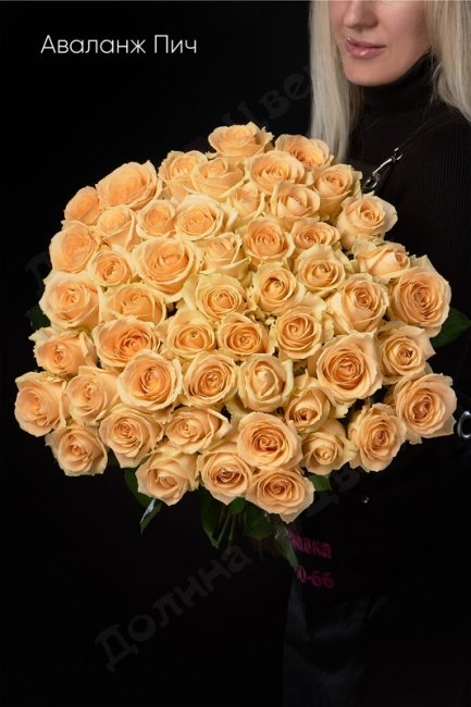 Букет из Розы Аваланж Пич  (высота  60см)