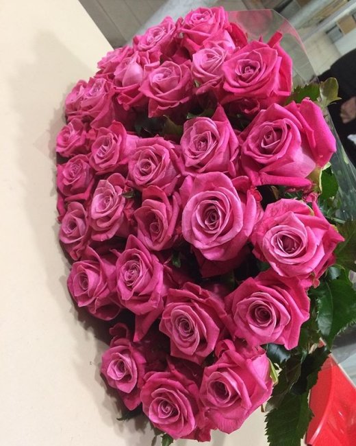 Роза Космик. Букет из 51 розы. Высота 40 см