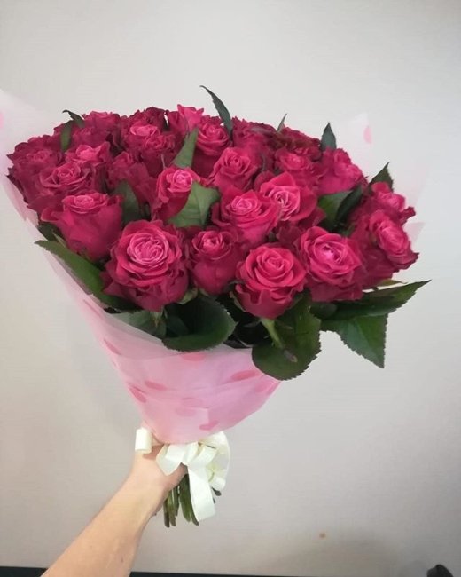 Роза Адмирал. Букет из 35 роз. Высота 60 см