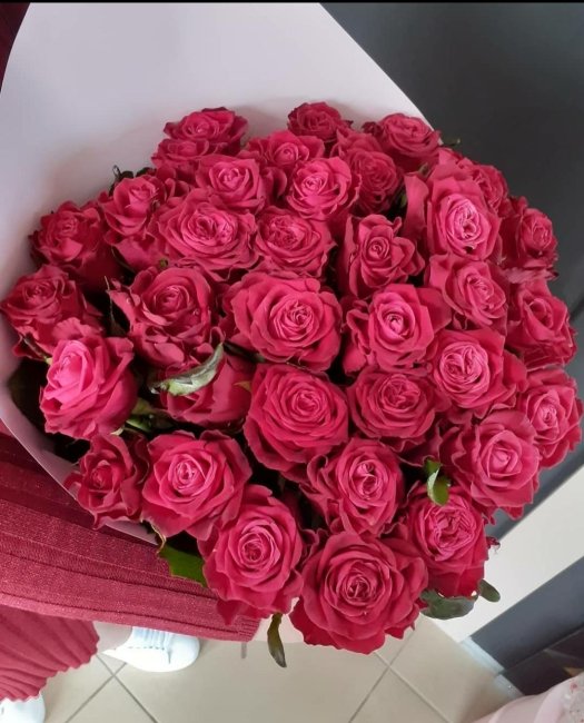 Роза Адмирал. Букет из 35 роз. Высота 70 см