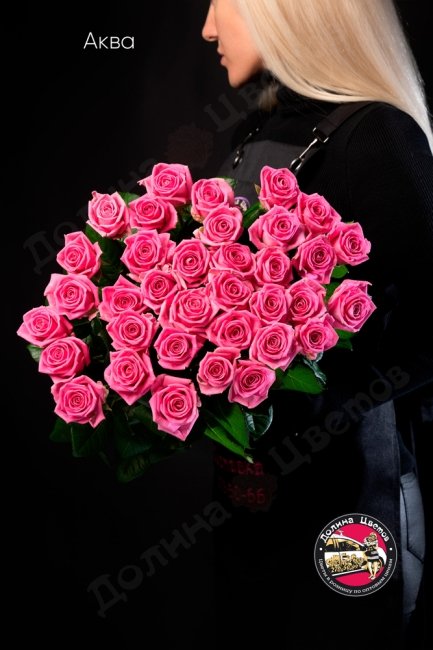 Букет из Розы Аква  (высота  60см)