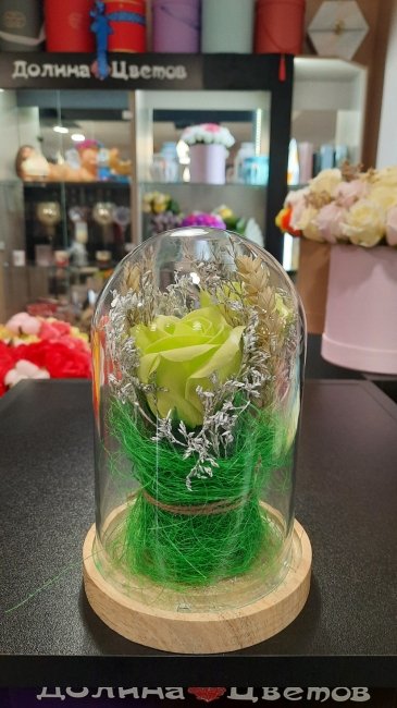 Колба с мыльной розой (18 см)