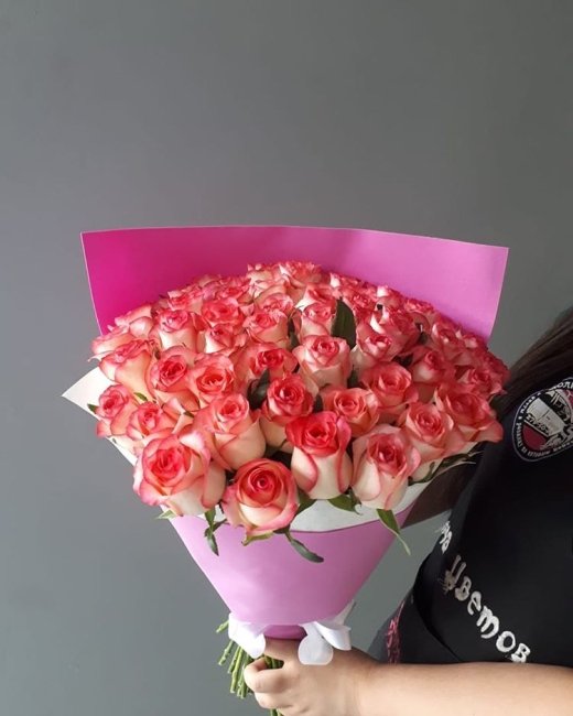 Роза Джумилия. Букет из 51 розы. Высота 60 см