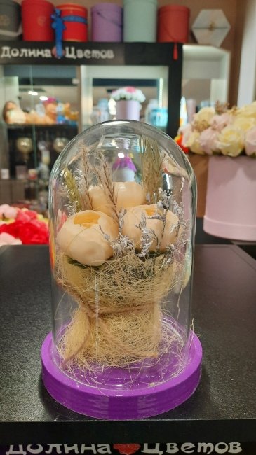 Колба с мыльной розой (18 см)